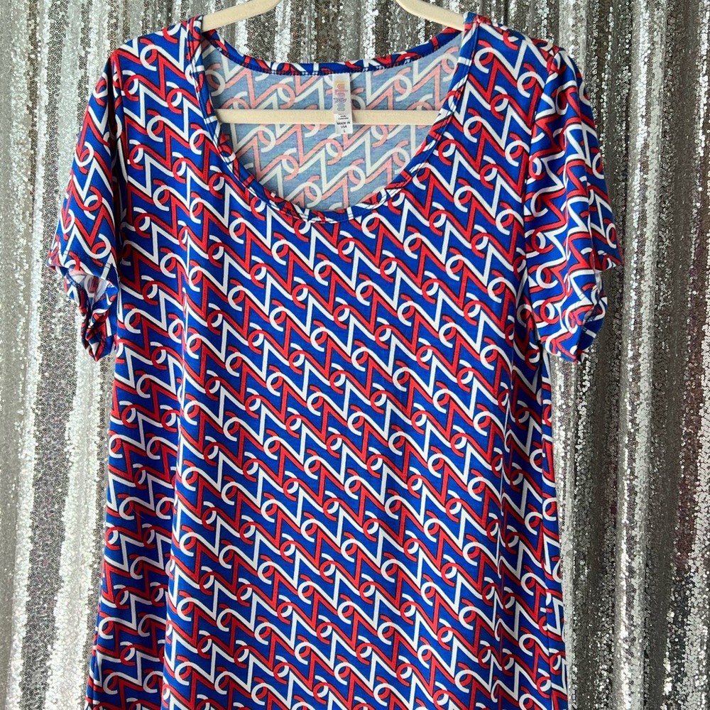 NWT Lularoe Red, White & Blue Top